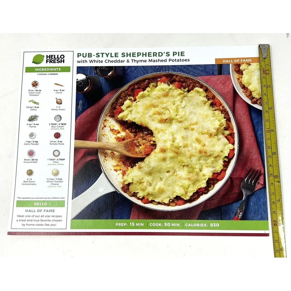 Hello Fresh Recipe Cards Lot Of 14 Assorted Recipes‎ Chicken Pork Beef Cooking